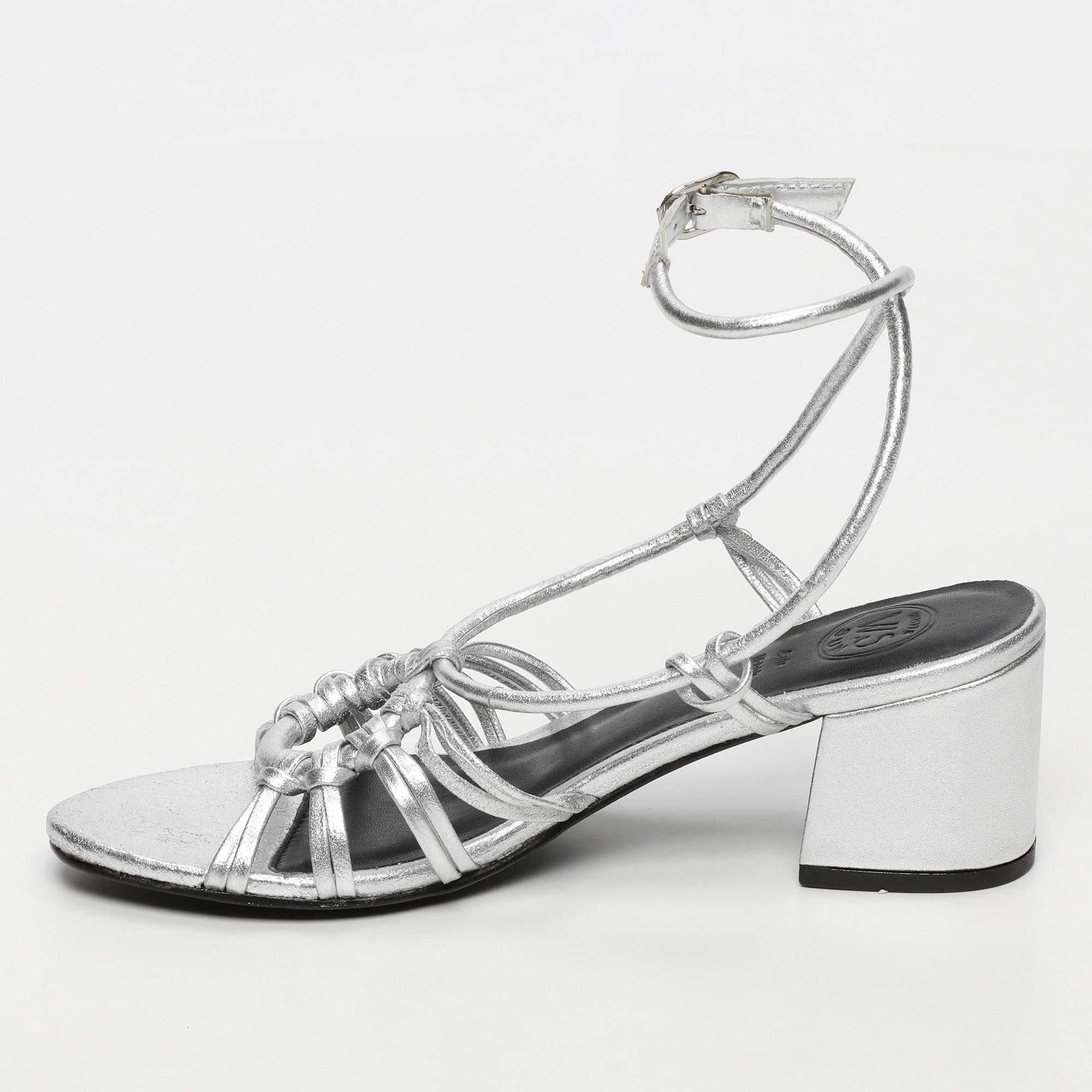 White Sun - Sandales Talon Deekshitha - Silver Sheep Metallic Nappa - Silver