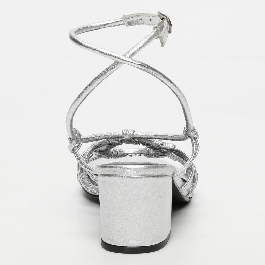 White Sun - Sandales Talon Deekshitha - Silver Sheep Metallic Nappa - Silver