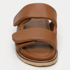 White Sun - Mules Penelope - Camel Sheep Nappa - Marron