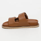 White Sun - Mules Penelope - Camel Sheep Nappa - Marron