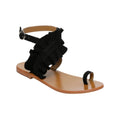 White Sun - Sandales Devipriya - Black Goat Suede - Black