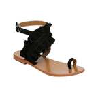 White Sun - Sandales Devipriya - Black Goat Suede - Black