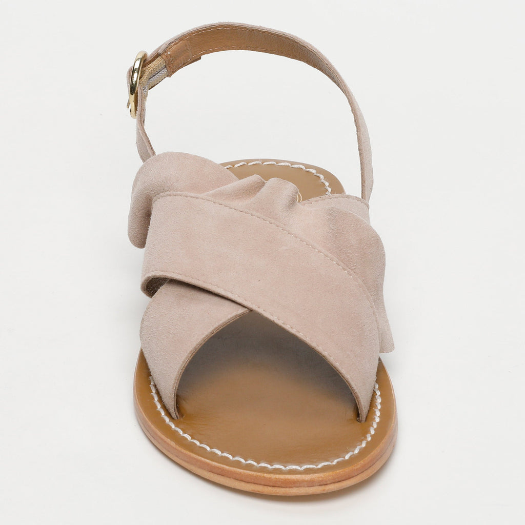Lilly Sandals - Light Beige Goat Suede - Light Beige