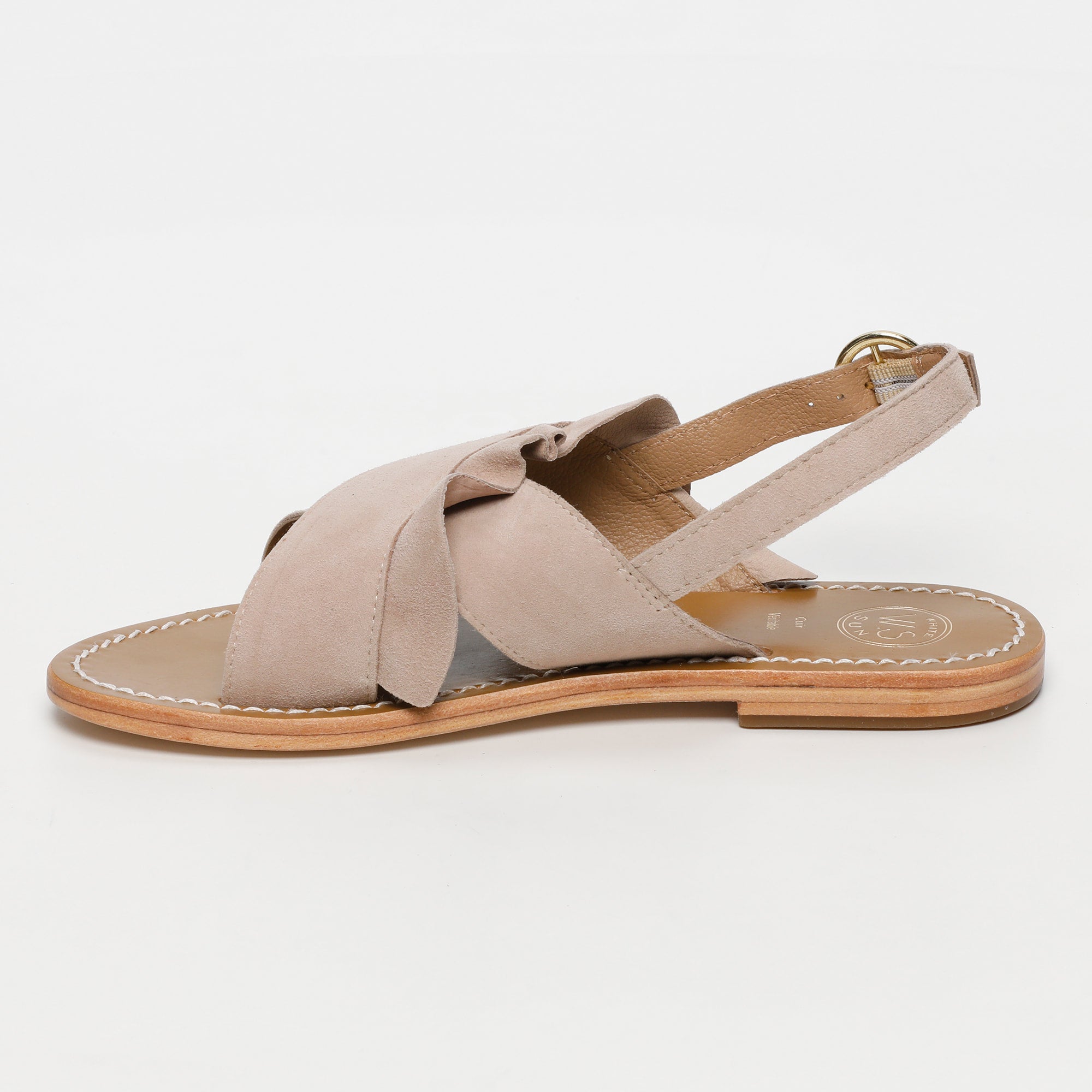 Lilly Sandals - Light Beige Goat Suede - Light Beige