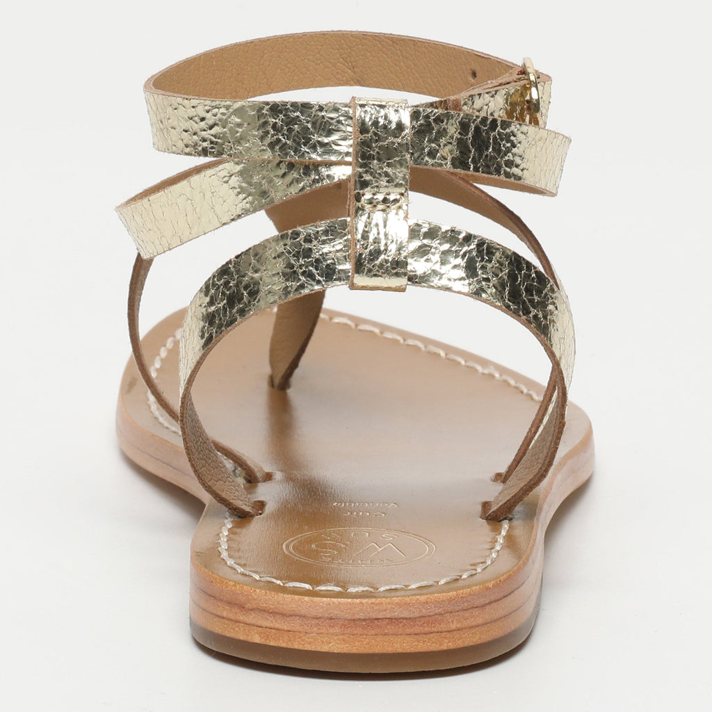 White Sun - Sandales Esther - Gold Crackle Foil Leather - Gold Crackle
