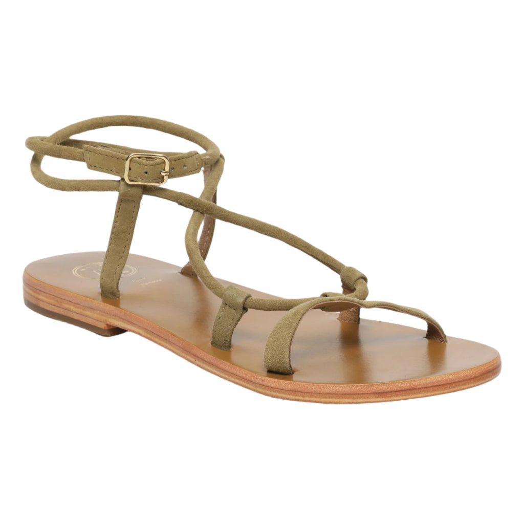 White Sun - Sandales Taylee - Olive Goat Suede - Olive