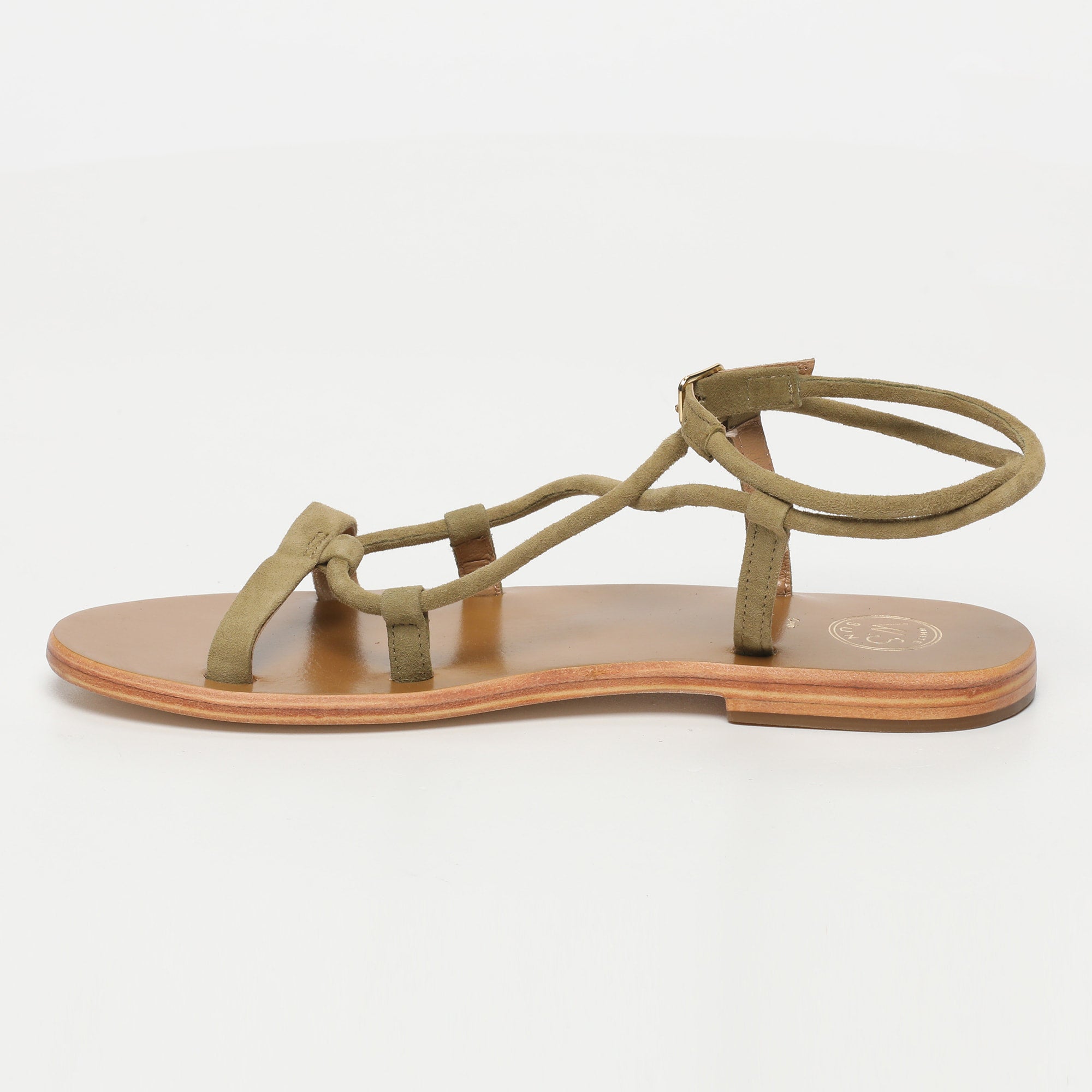 White Sun - Sandales Taylee - Olive Goat Suede - Olive
