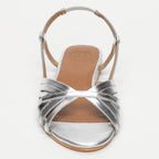 White Sun - Sandalias Babitha - Silver Goat Leather - Silver