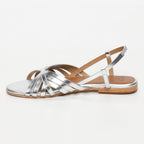 White Sun - Sandalias Babitha - Silver Goat Leather - Silver