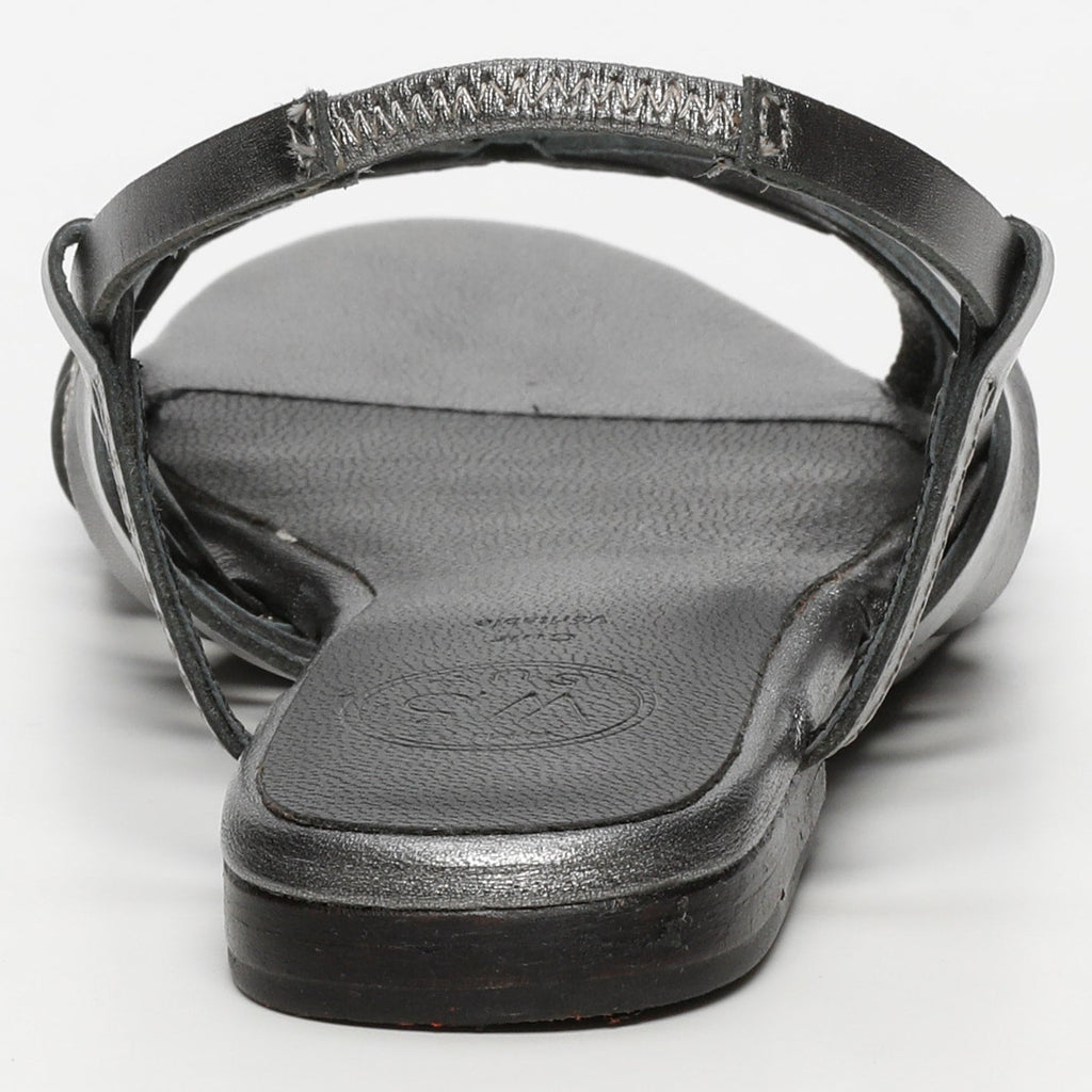 White Sun - Babitha Sandals - Pewter Goat Leather - Pewter