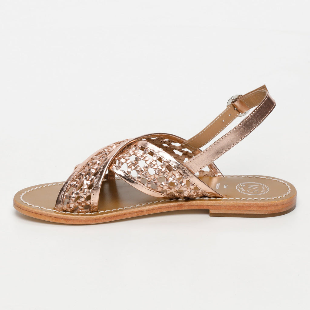 White Sun - Sandales Baishakh - Rosegold Goat Leather - Rosegold