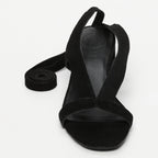 White Sun - Sandales Talon Isinya - Black Goat Suede - Black