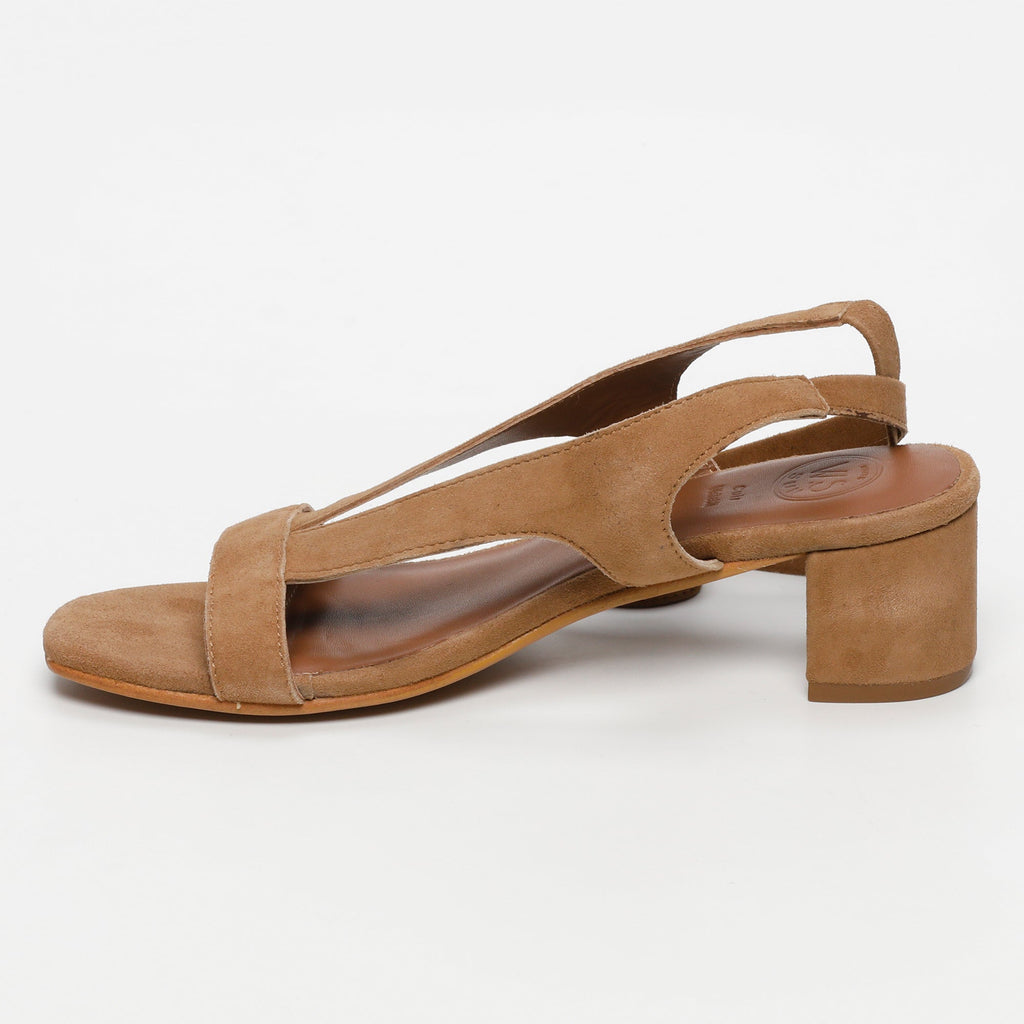White Sun - Sandalias de Tacón Isinya - Marron Goat Suede - Marrón