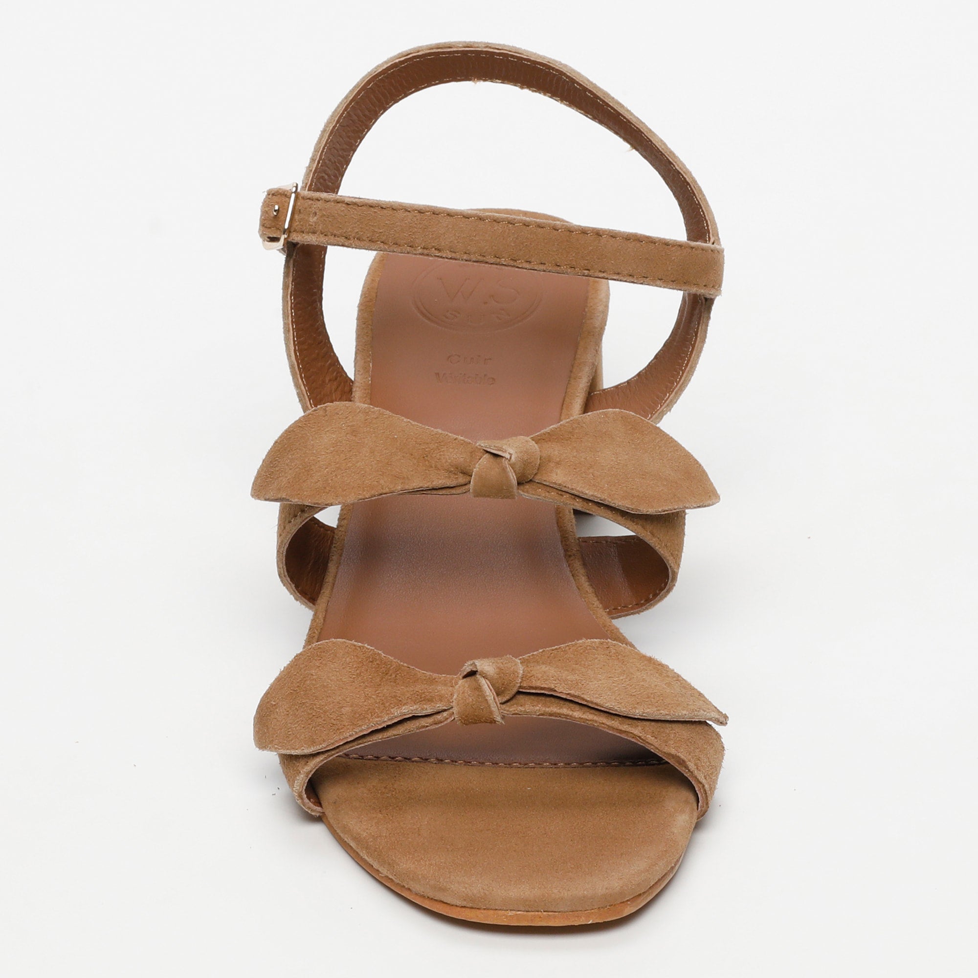 White Sun - Sandales Talon Taloa - Marron Goat Suede - Marron