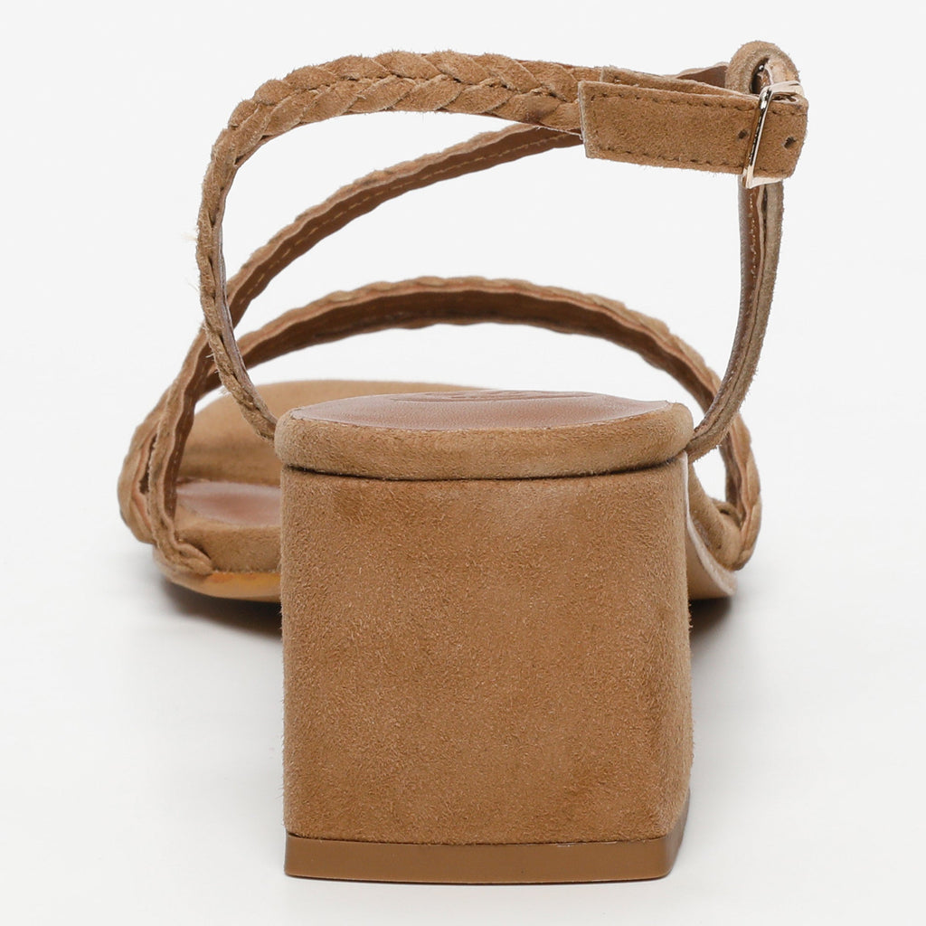 White Sun - Sandales Talon Riviera - Camel Goat Suede - Camel