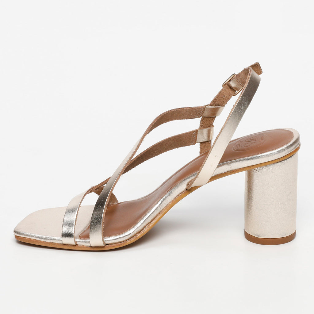 White Sun - Sandales Talon Jaipur - Gold Buff - Gold