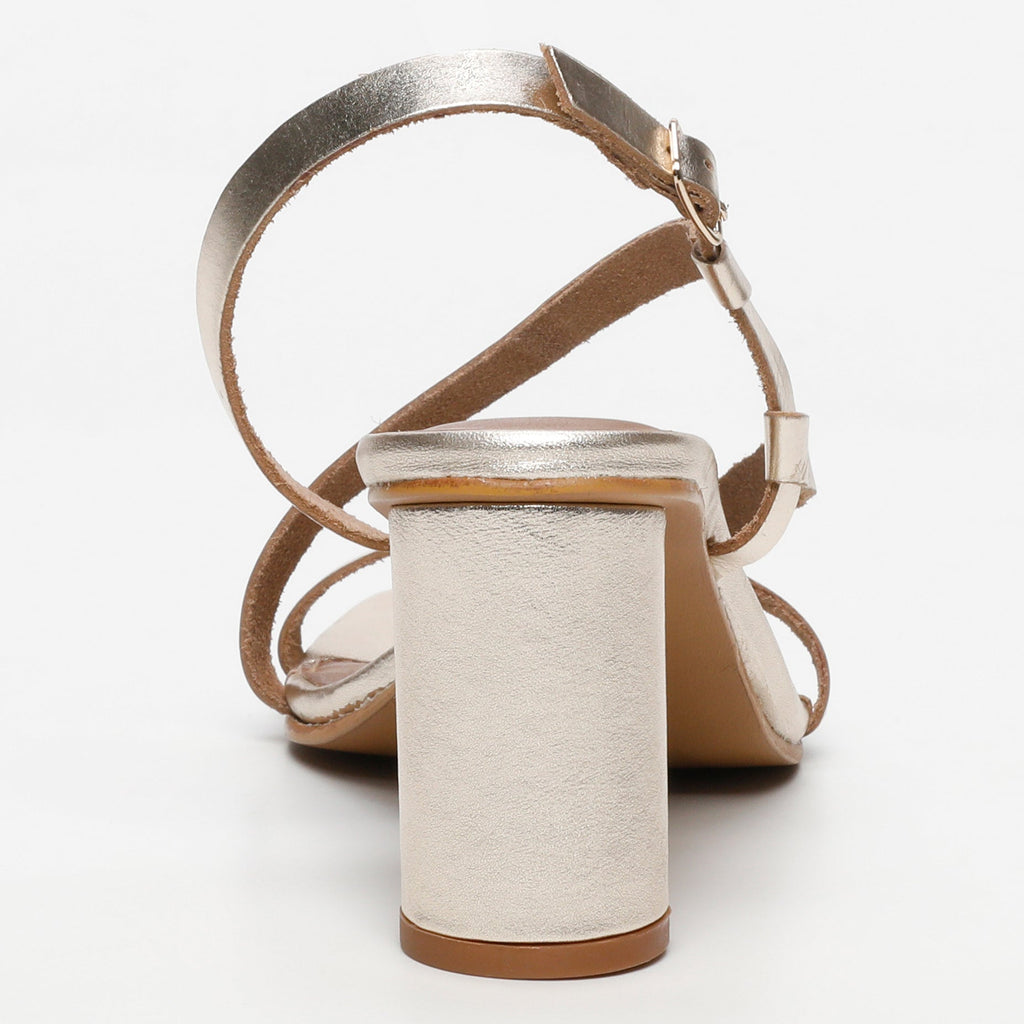 White Sun - Sandales Talon Jaipur - Gold Buff - Gold