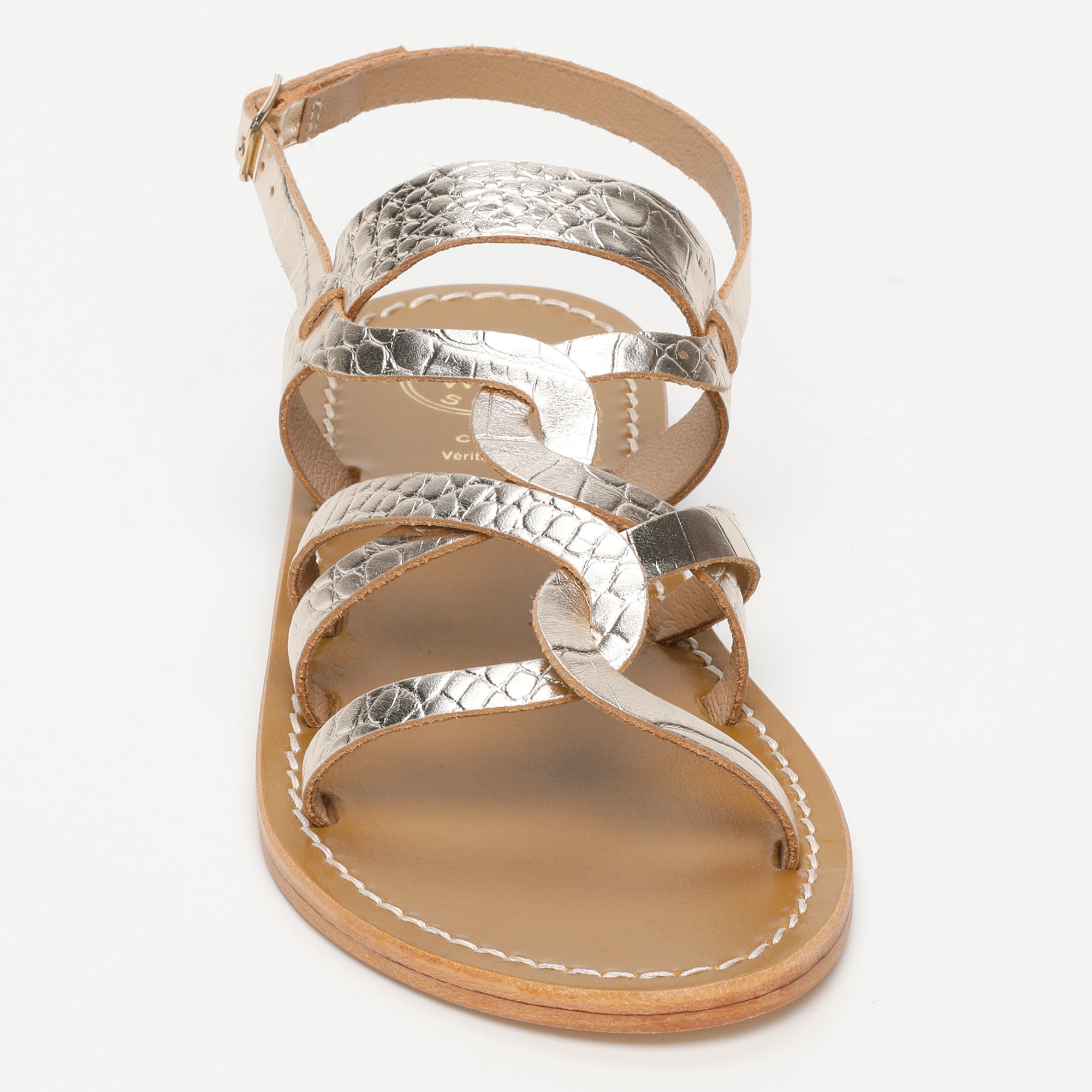Sandales Tonosi - Light Gold Croco