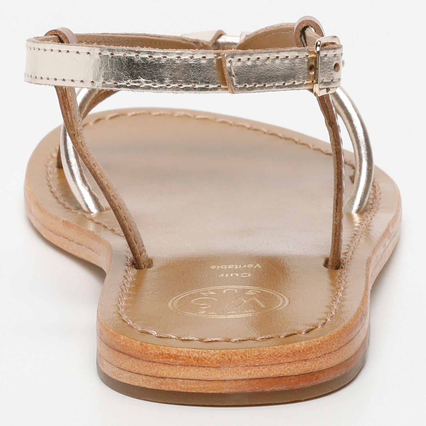 White Sun - Sandales Monashi - Camel Buff - Gold+Camel
