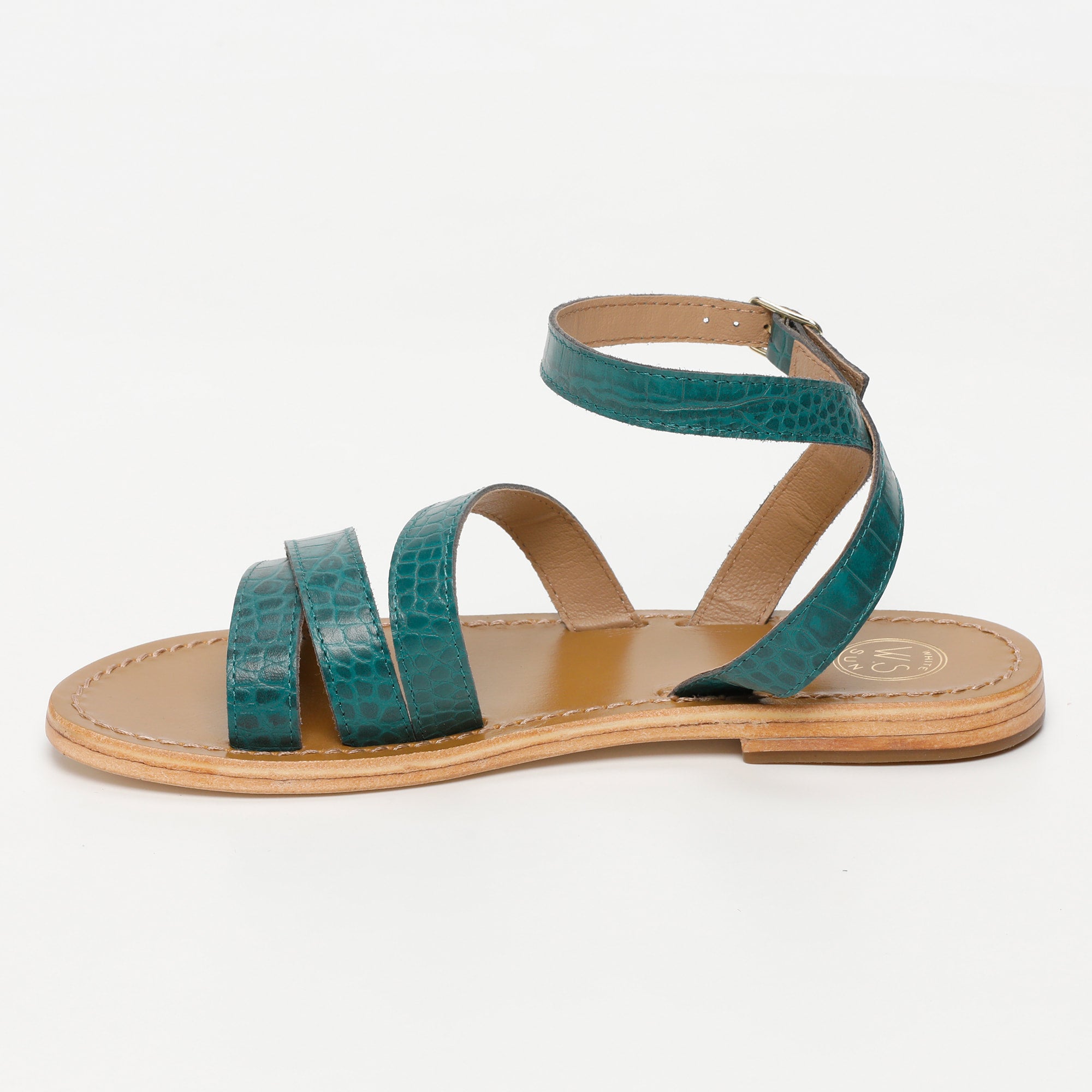 Sandalias Elovka - Green Croco
