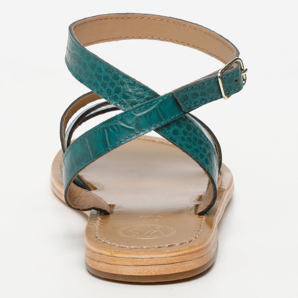 Sandalias Elovka - Green Croco