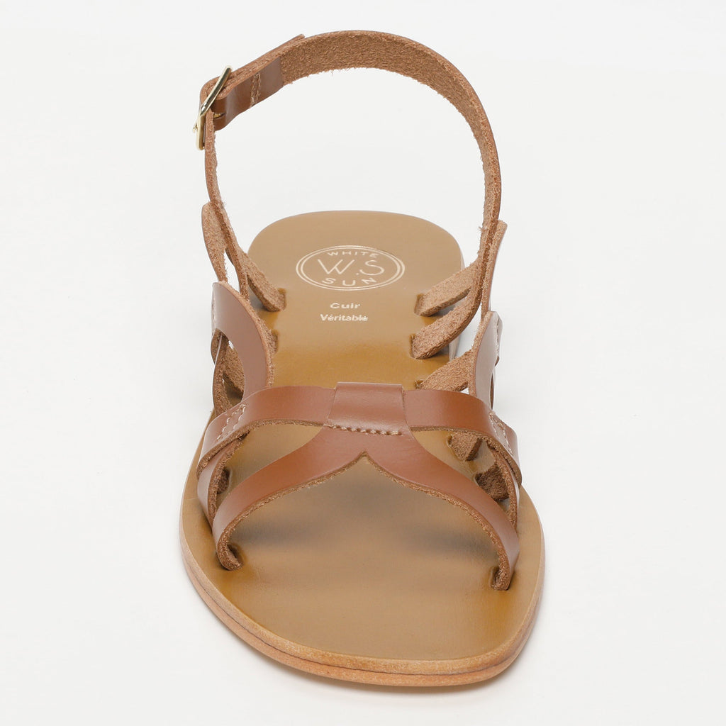 White Sun - Sandales Sayla - Camel Buff - Marron