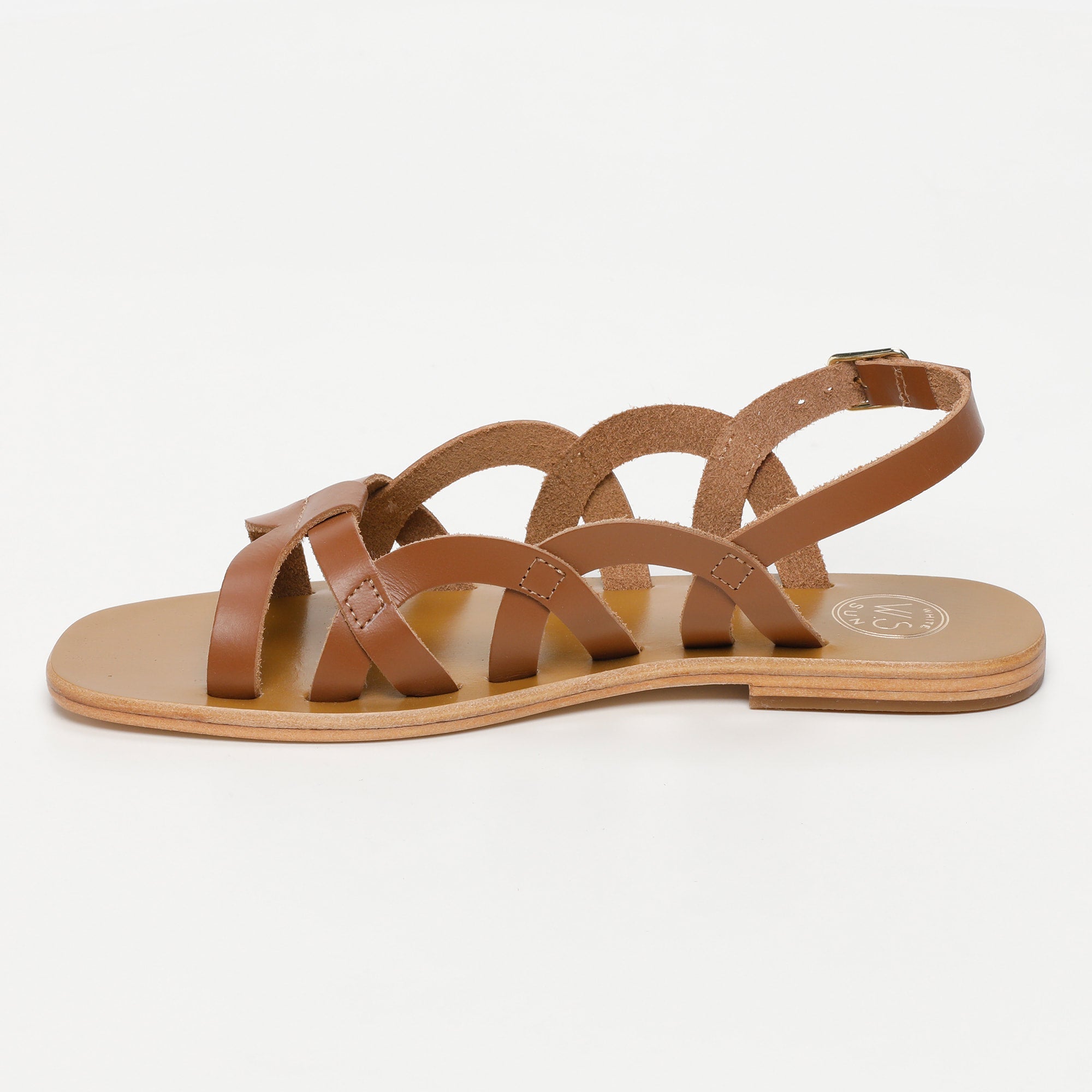 White Sun - Sandales Sayla - Camel Buff - Marron