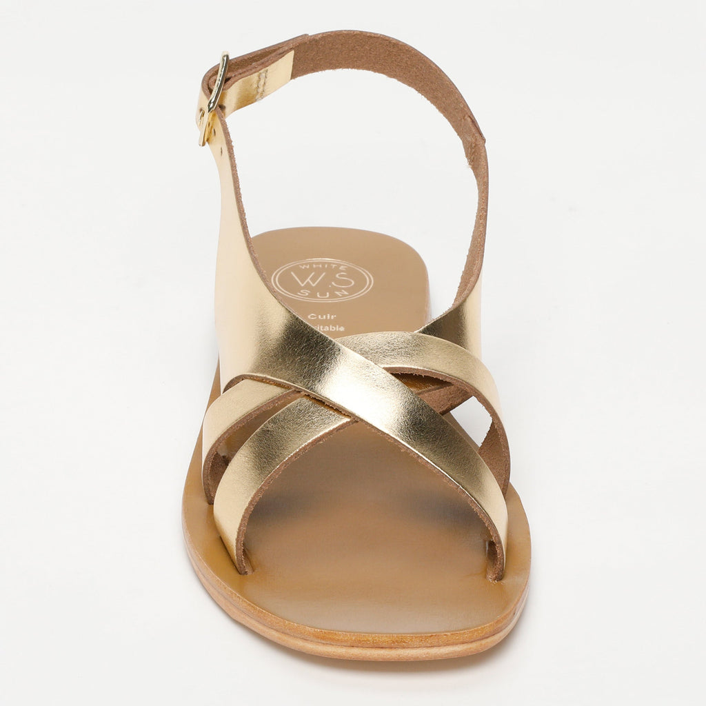 White Sun - Sandales Sampaya - Dark Gold Buff - Doré
