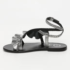 White Sun - Sandalias Yonora - Pewter Crackle Foil Goat - Gris