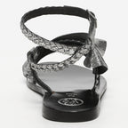 White Sun - Sandalias Yonora - Pewter Crackle Foil Goat - Gris