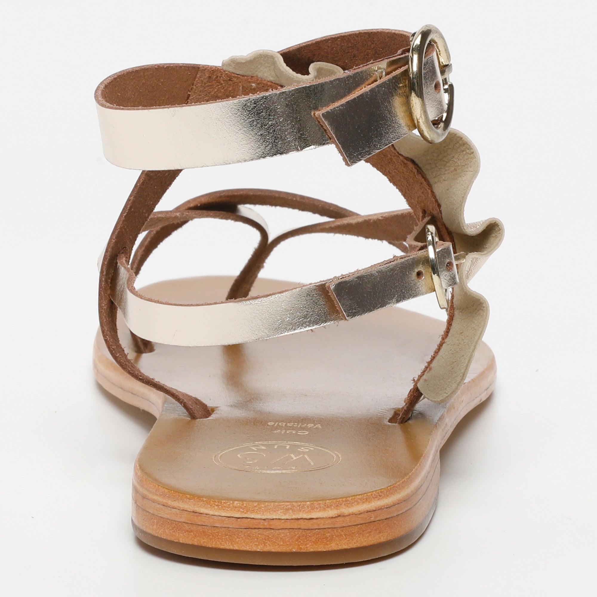 White Sun - Sandales Evora - Gold Buff - Doré