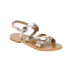 White Sun - Sandales Faro - Light Gold Croco Print Goat - Doré