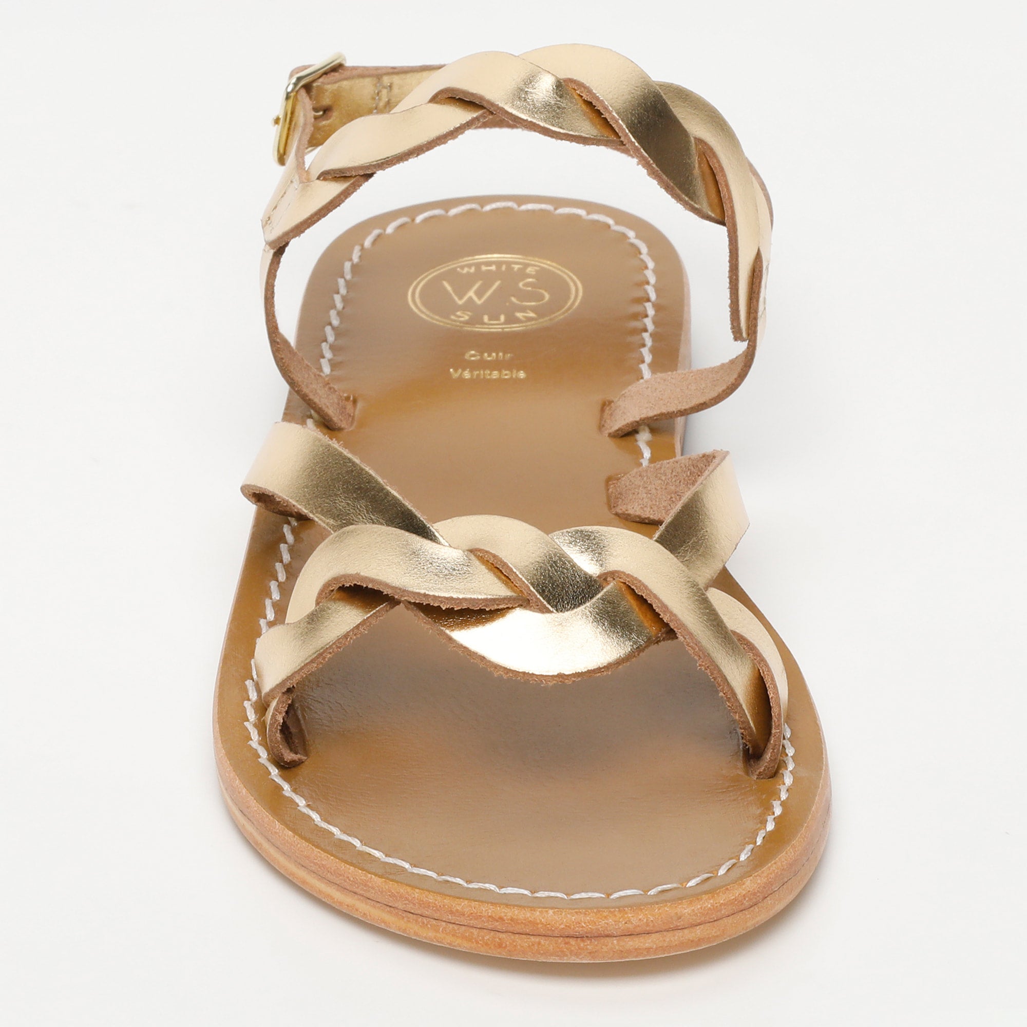 White Sun - Sandales Faro - Dark Gold Buff - Doré