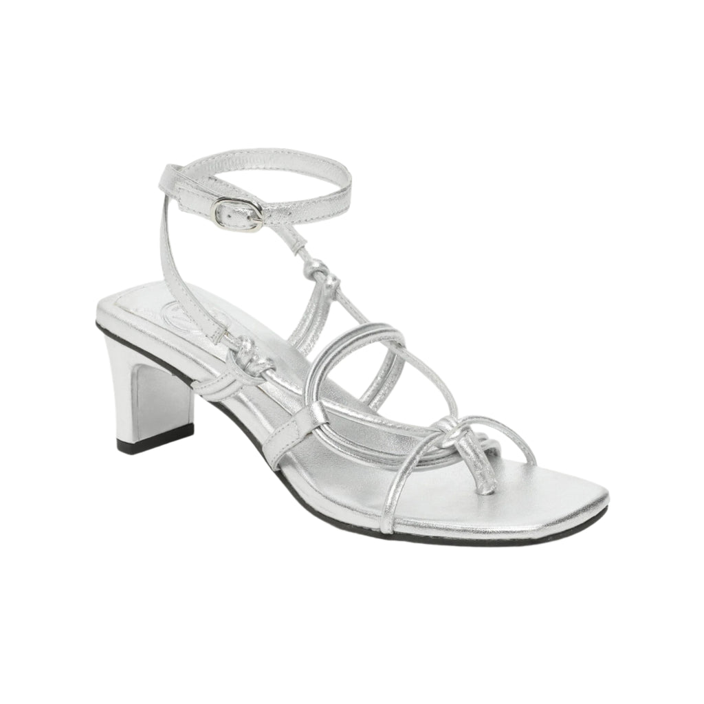 Baie Heeled Sandals - Silver