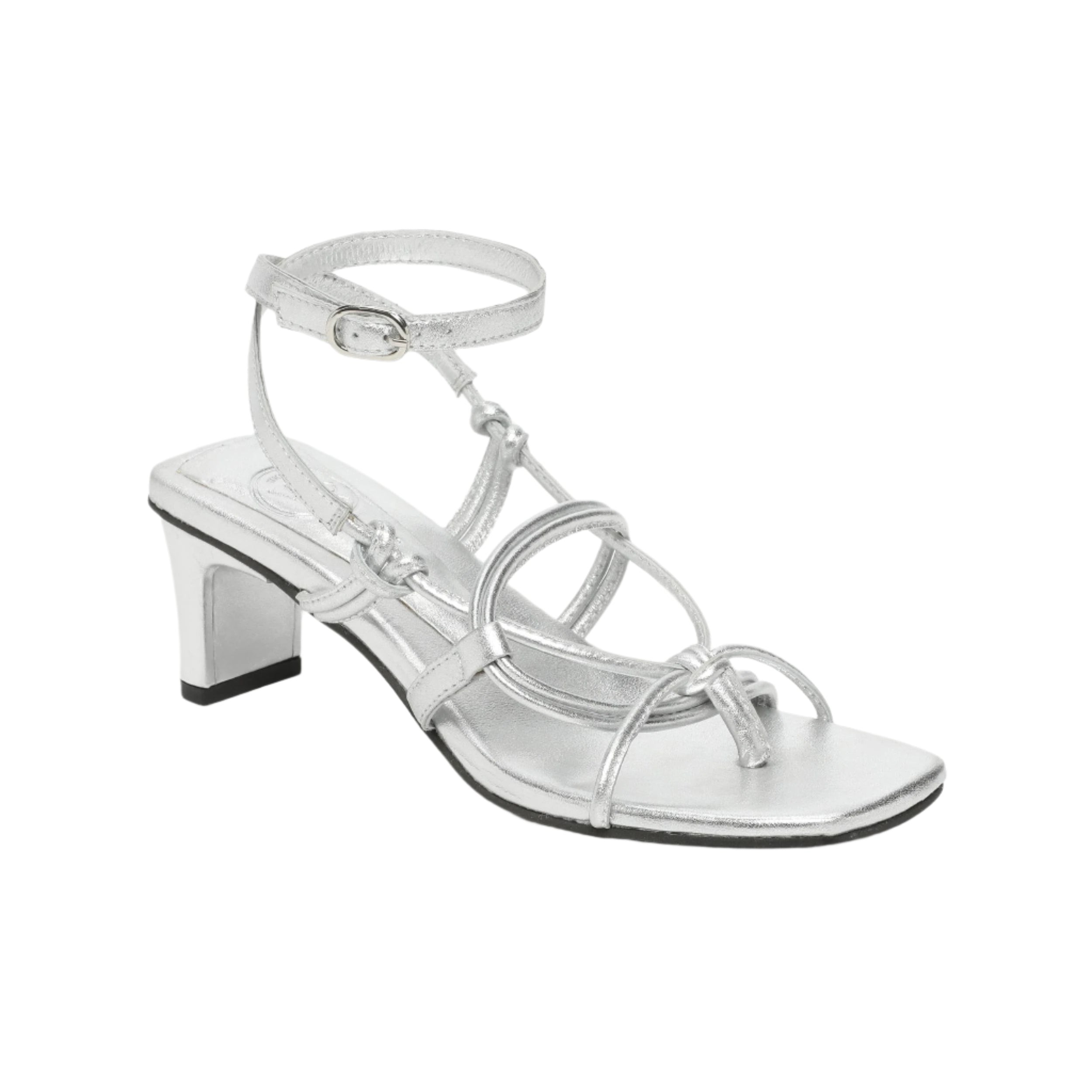 Baie Heeled Sandals - Silver