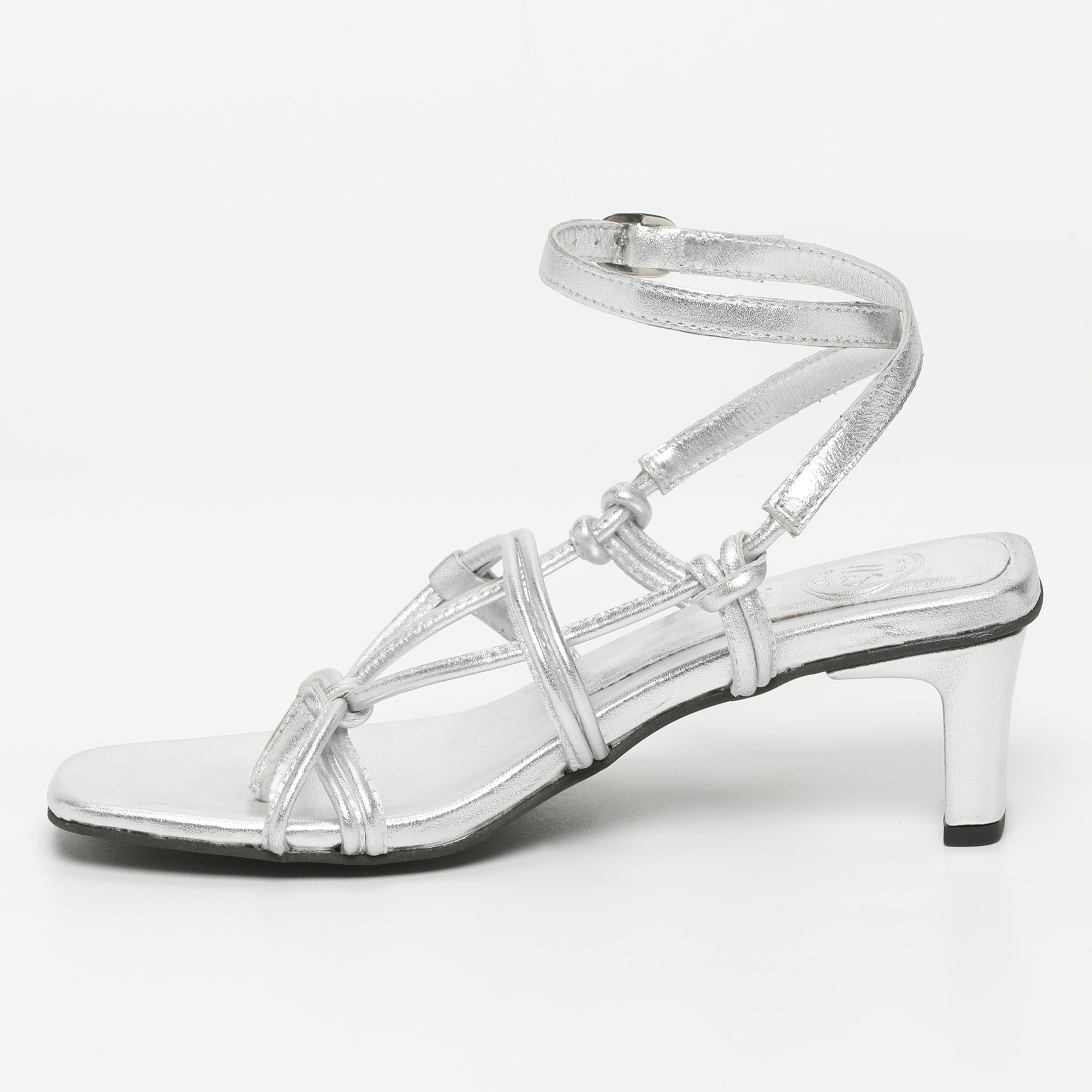Baie Heeled Sandals - Silver