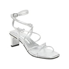 Zelie Heeled Sandals - Silver