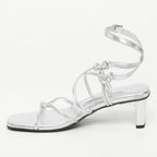 Zelie Heeled Sandals - Silver