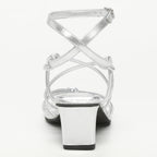 Zelie Heeled Sandals - Silver