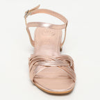 White Sun - Sandales Talon Akebi - Rosegold Sheep Metallic Nappa - Rosegold