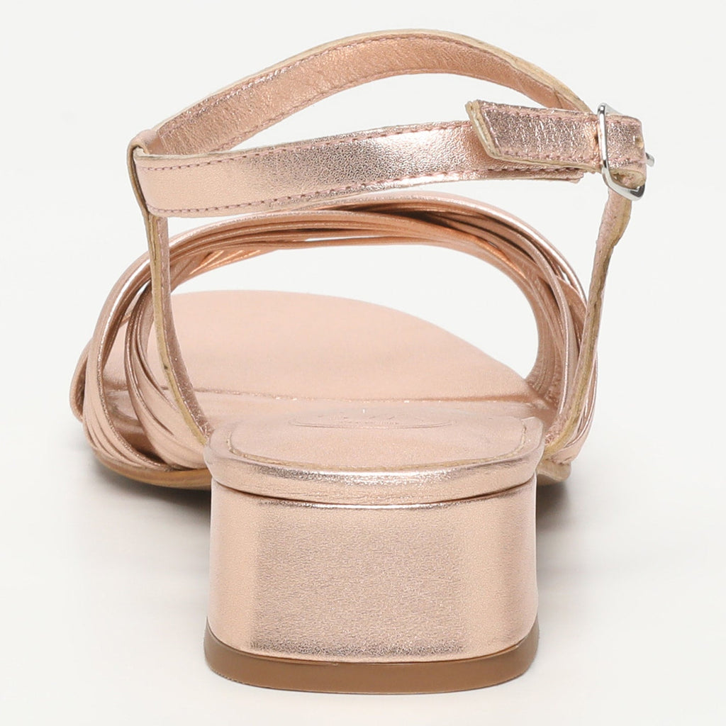 White Sun - Sandales Talon Akebi - Rosegold Sheep Metallic Nappa - Rosegold