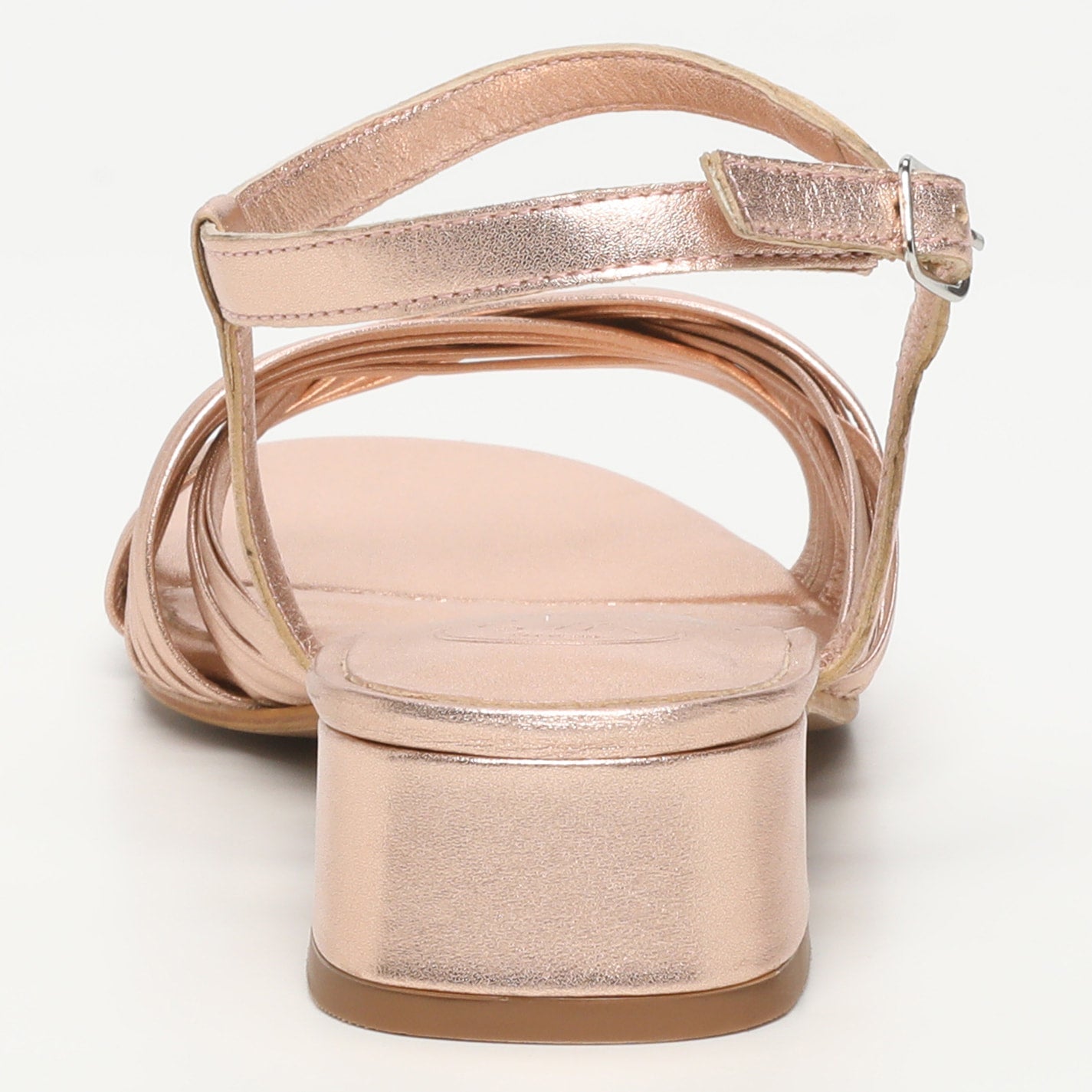White Sun - Sandales Talon Akebi - Rosegold Sheep Metallic Nappa - Rosegold