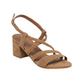 White Sun - Sandales Talon Cudrang - Camel Goat Suede - Marron