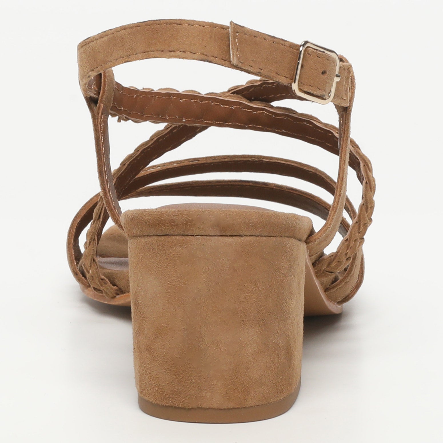 White Sun - Sandales Talon Cudrang - Camel Goat Suede - Marron