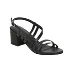 White Sun - Sandales Talon Prunier - Black Sheep Nappa - Noir