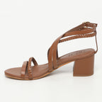 Sandalias De Tacón Camu - Camel