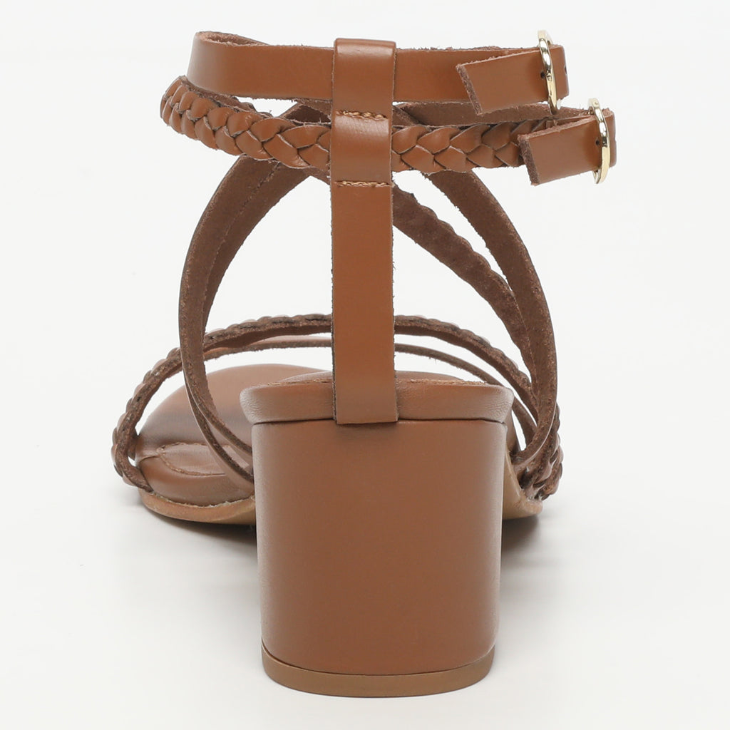 Sandalias De Tacón Camu - Camel