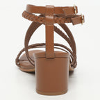 Sandalias De Tacón Camu - Camel