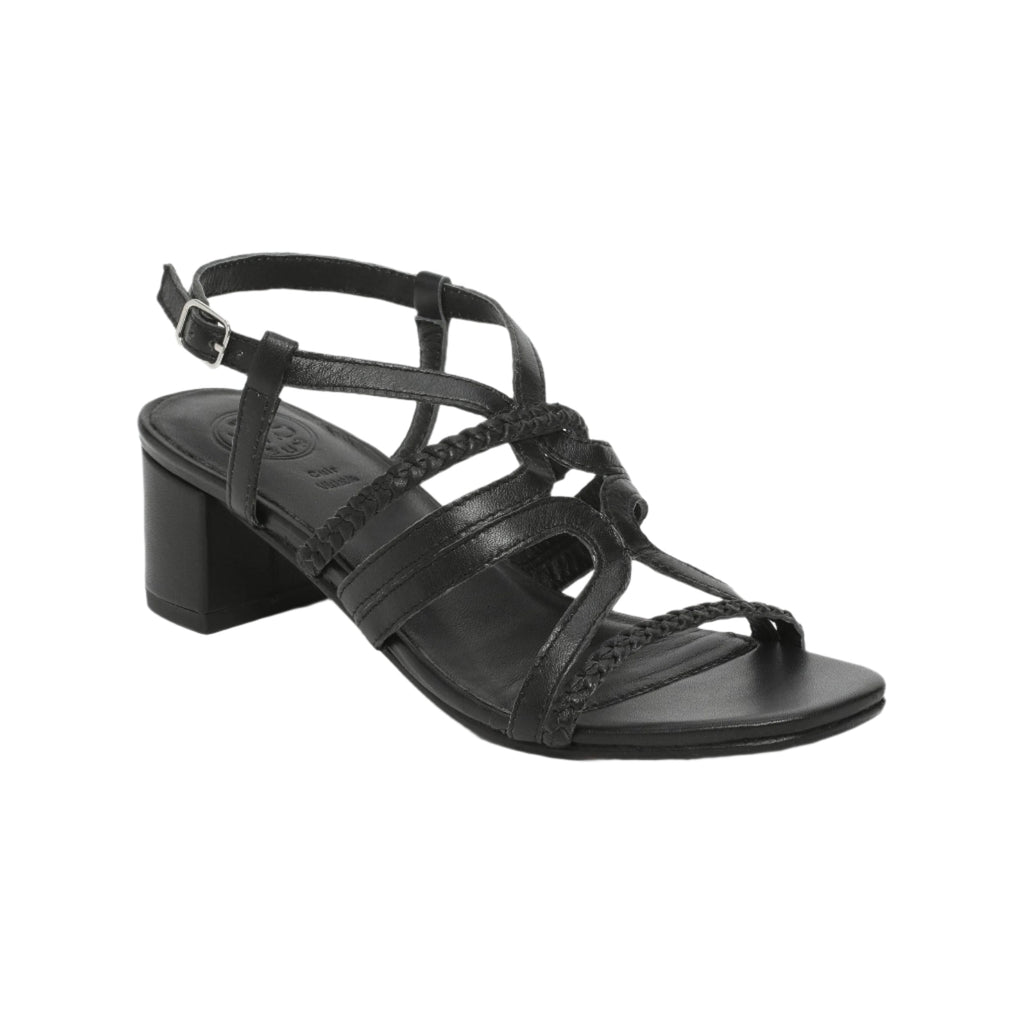 White Sun - Sandales Talon Fuyu - Black Goat Leather - Noir