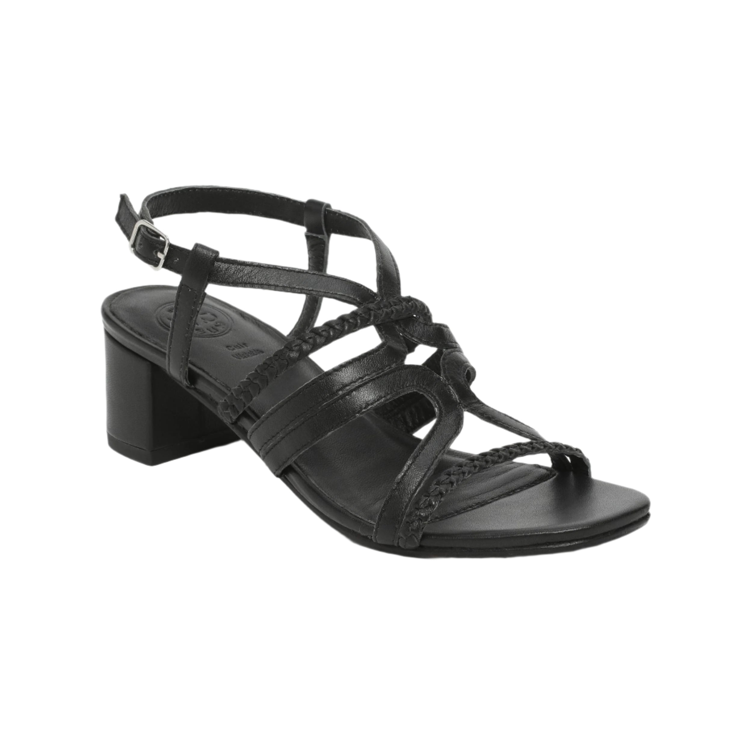White Sun - Sandales Talon Fuyu - Black Goat Leather - Noir